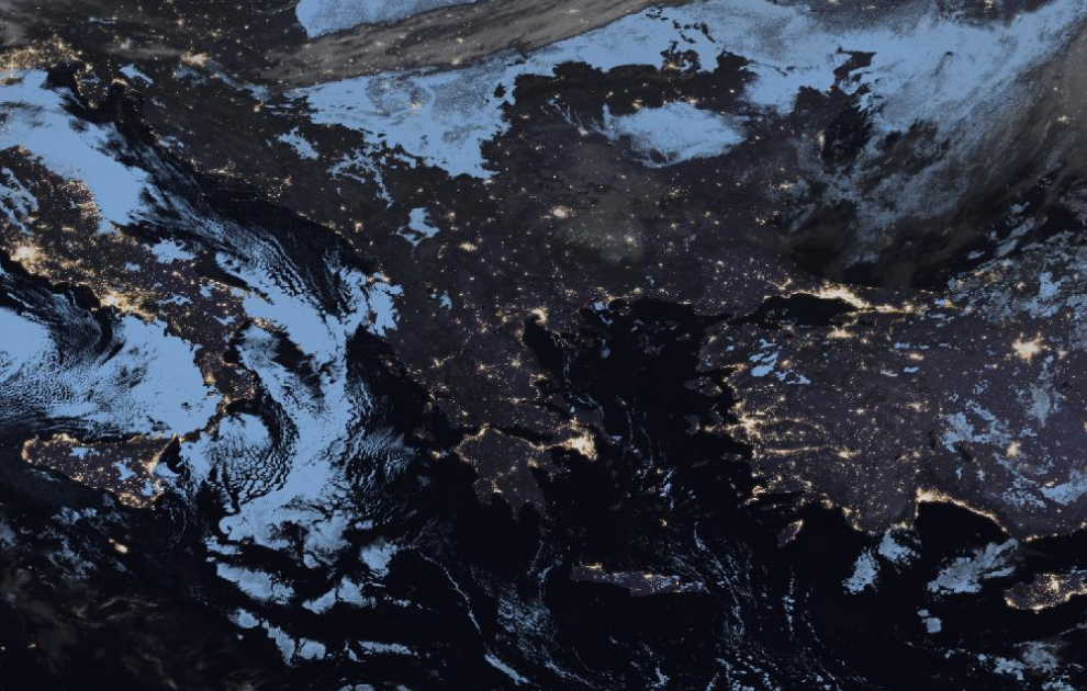 Τελευταία δορυφορική εικόνα νεφοκάλυψης