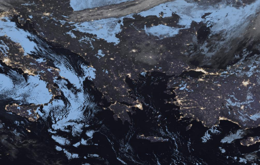 Τελευταία δορυφορική εικόνα νεφοκάλυψης