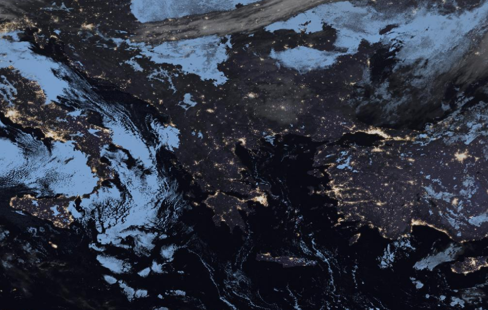 Τελευταία δορυφορική εικόνα νεφοκάλυψης