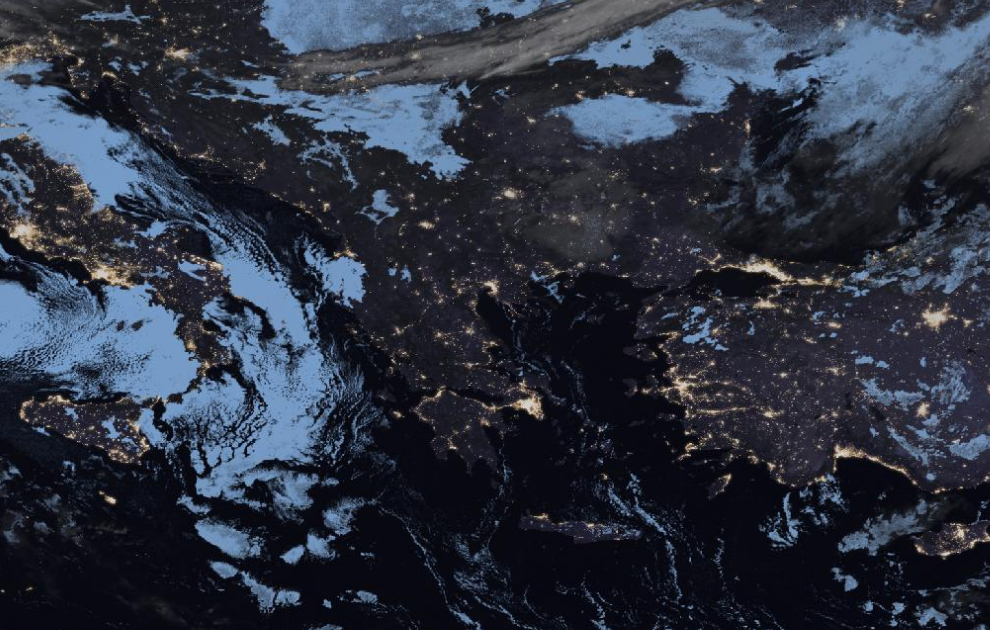 Τελευταία δορυφορική εικόνα νεφοκάλυψης