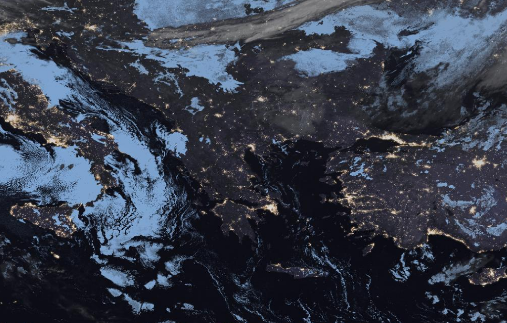 Τελευταία δορυφορική εικόνα νεφοκάλυψης