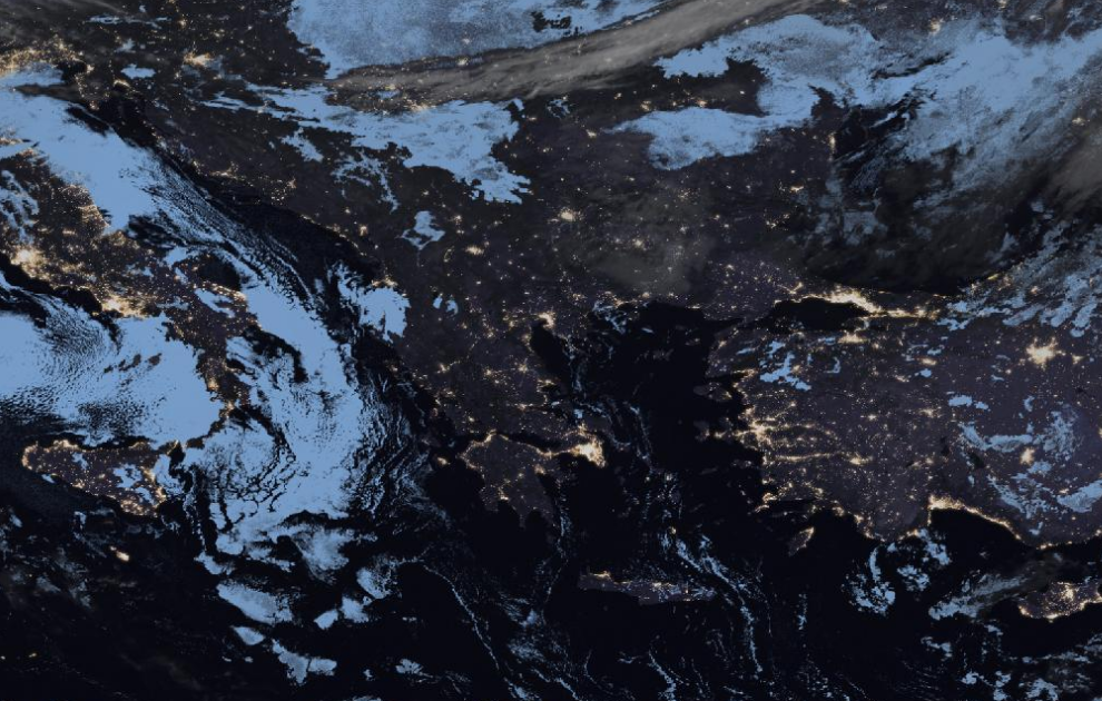 Τελευταία δορυφορική εικόνα νεφοκάλυψης