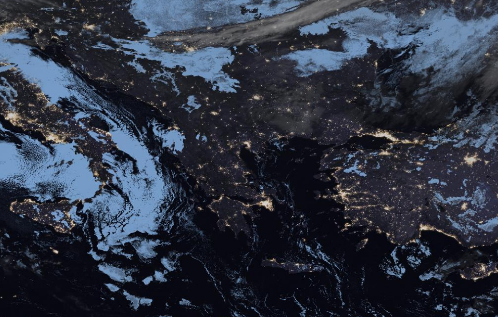 Τελευταία δορυφορική εικόνα νεφοκάλυψης