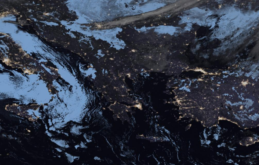 Τελευταία δορυφορική εικόνα νεφοκάλυψης