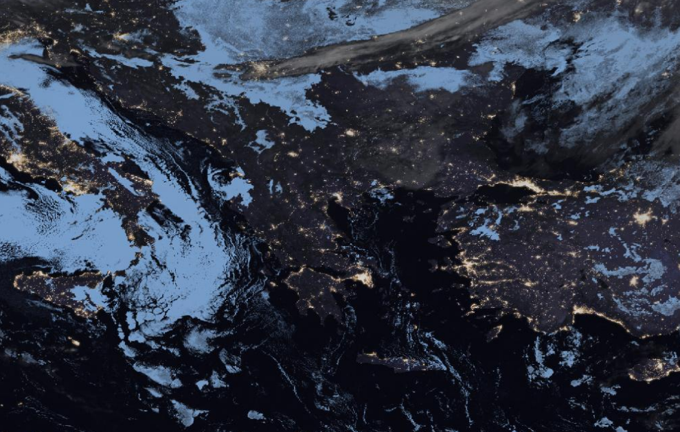 Τελευταία δορυφορική εικόνα νεφοκάλυψης