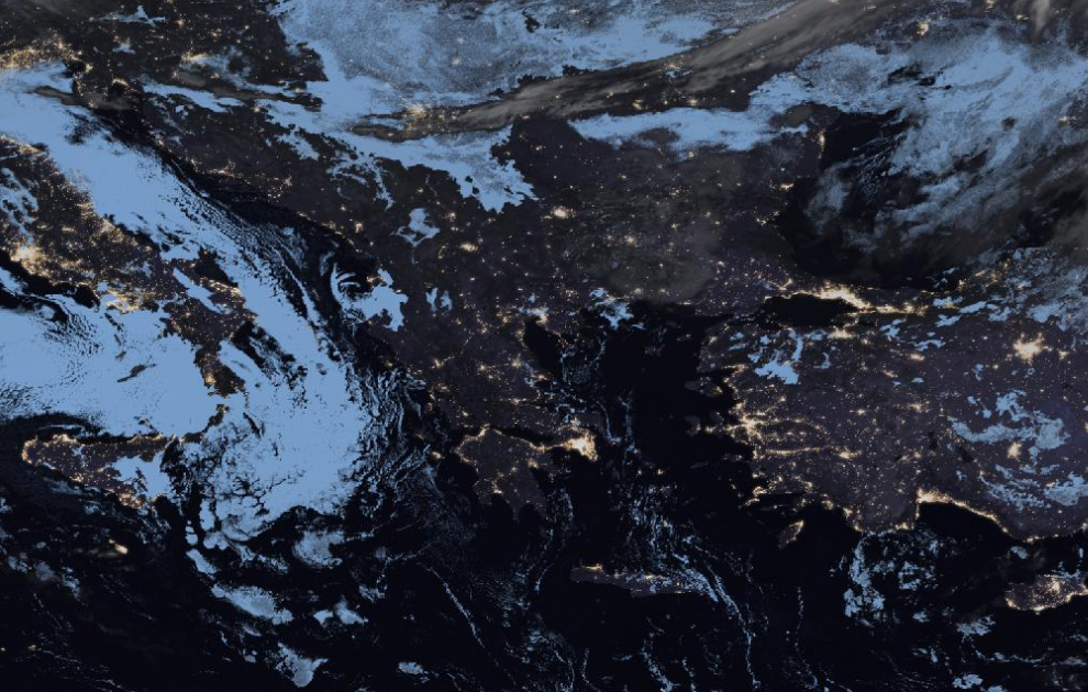 Τελευταία δορυφορική εικόνα νεφοκάλυψης