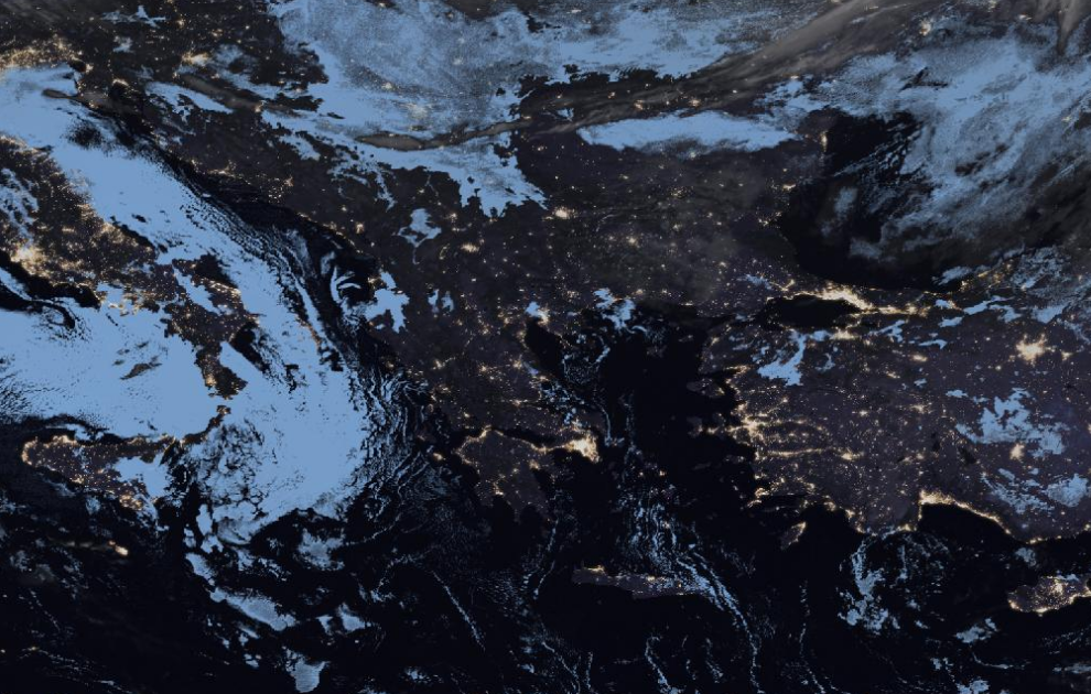 Τελευταία δορυφορική εικόνα νεφοκάλυψης