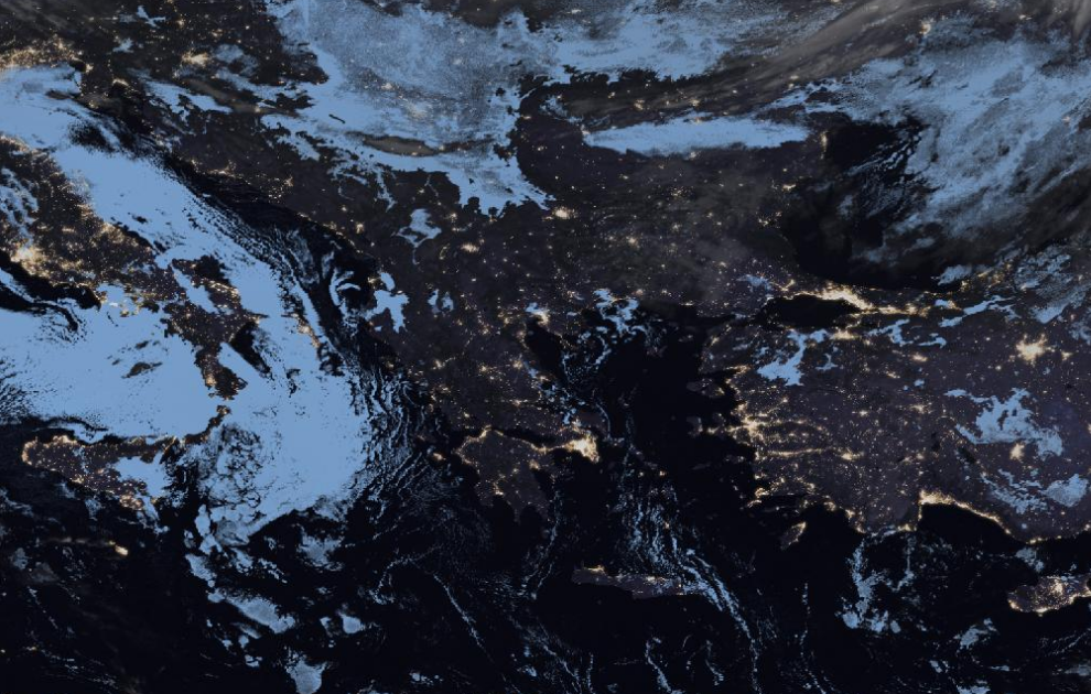 Τελευταία δορυφορική εικόνα νεφοκάλυψης