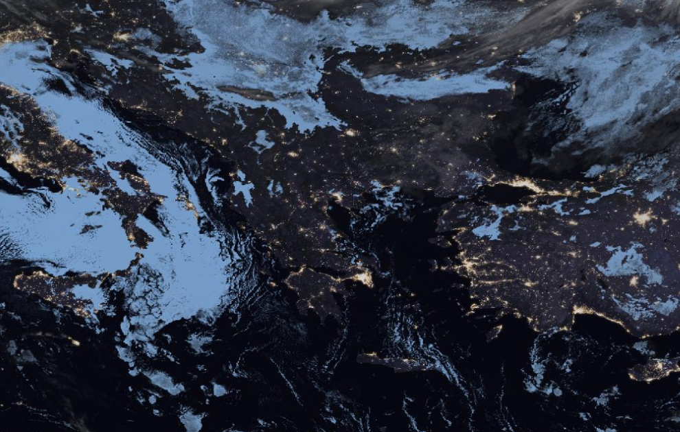 Τελευταία δορυφορική εικόνα νεφοκάλυψης