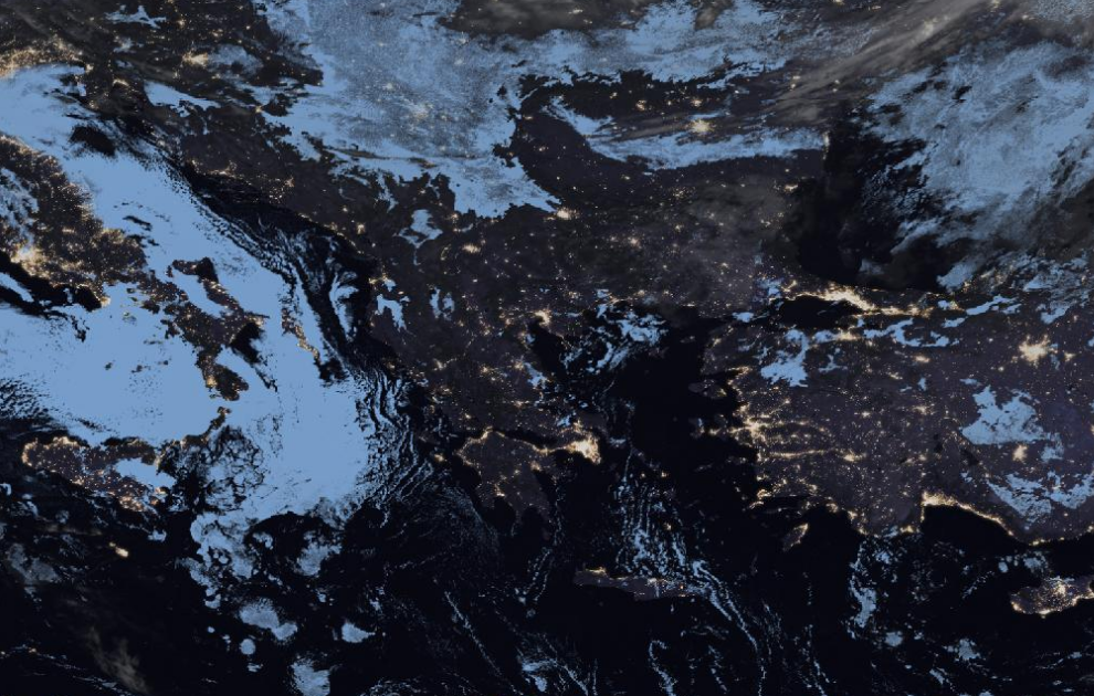 Τελευταία δορυφορική εικόνα νεφοκάλυψης