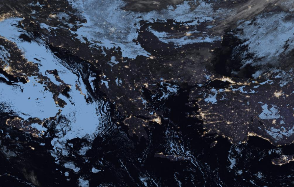 Τελευταία δορυφορική εικόνα νεφοκάλυψης