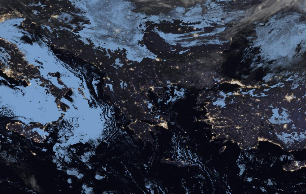 Τελευταία δορυφορική εικόνα νεφοκάλυψης