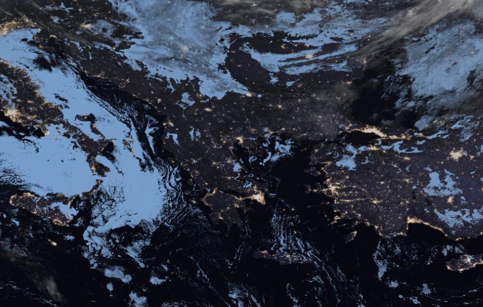 Τελευταία δορυφορική εικόνα νεφοκάλυψης