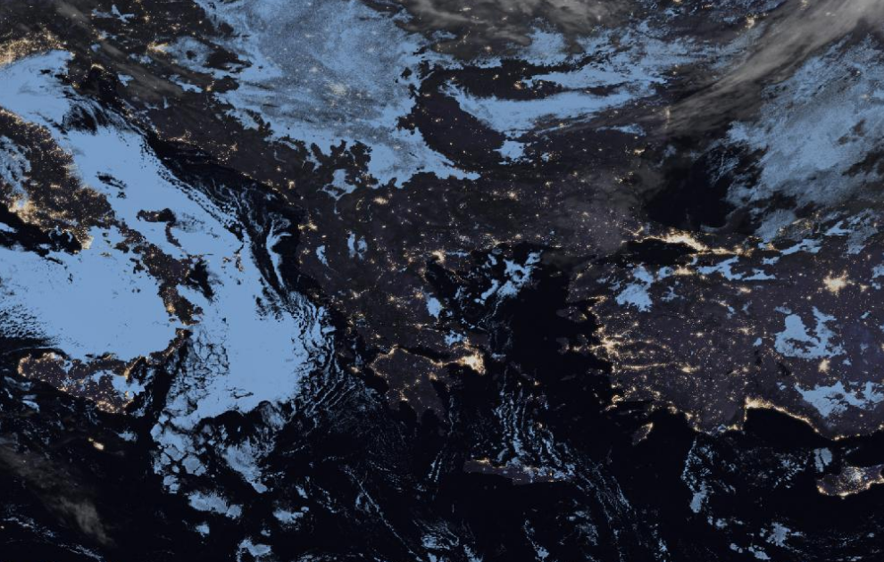 Τελευταία δορυφορική εικόνα νεφοκάλυψης