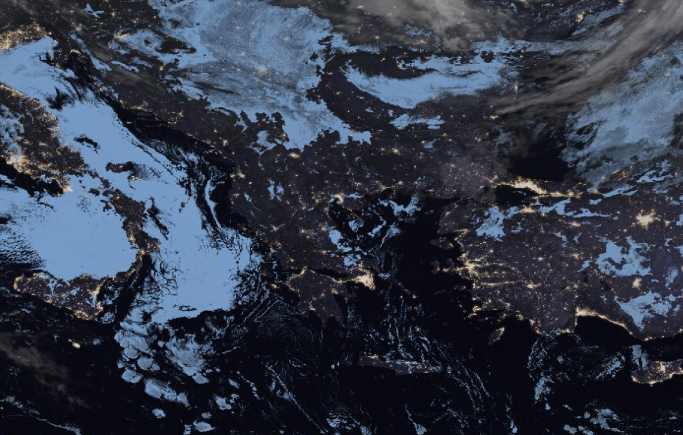 Τελευταία δορυφορική εικόνα νεφοκάλυψης