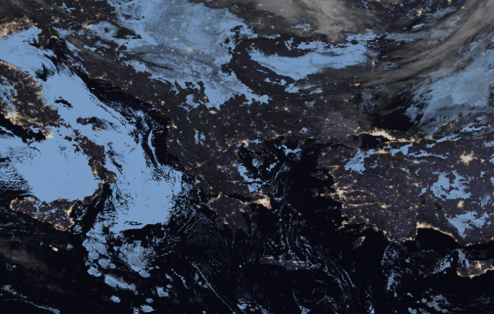 Τελευταία δορυφορική εικόνα νεφοκάλυψης