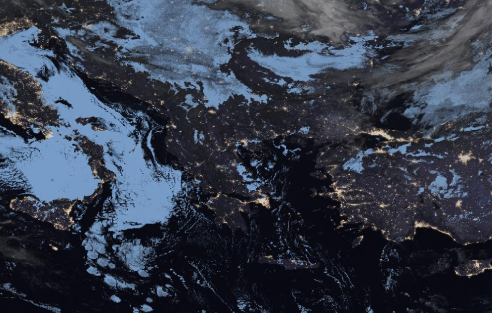 Τελευταία δορυφορική εικόνα νεφοκάλυψης