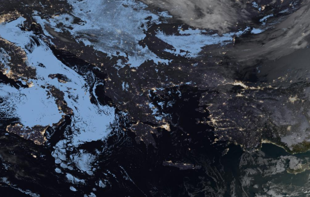 Τελευταία δορυφορική εικόνα νεφοκάλυψης