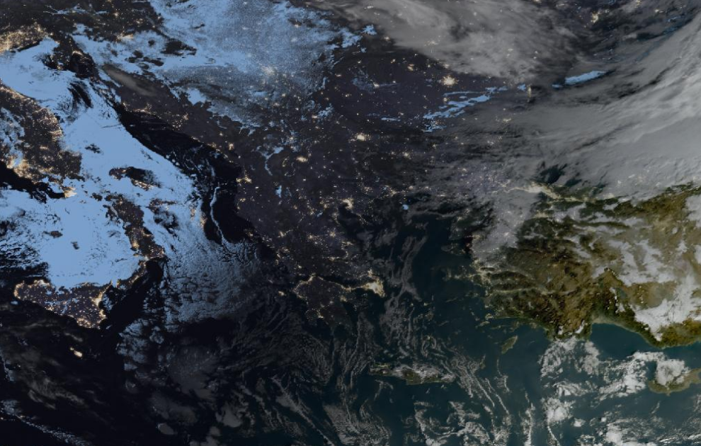 Τελευταία δορυφορική εικόνα νεφοκάλυψης