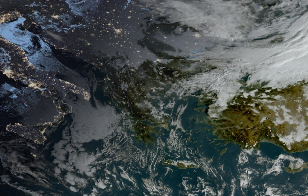 Τελευταία δορυφορική εικόνα νεφοκάλυψης