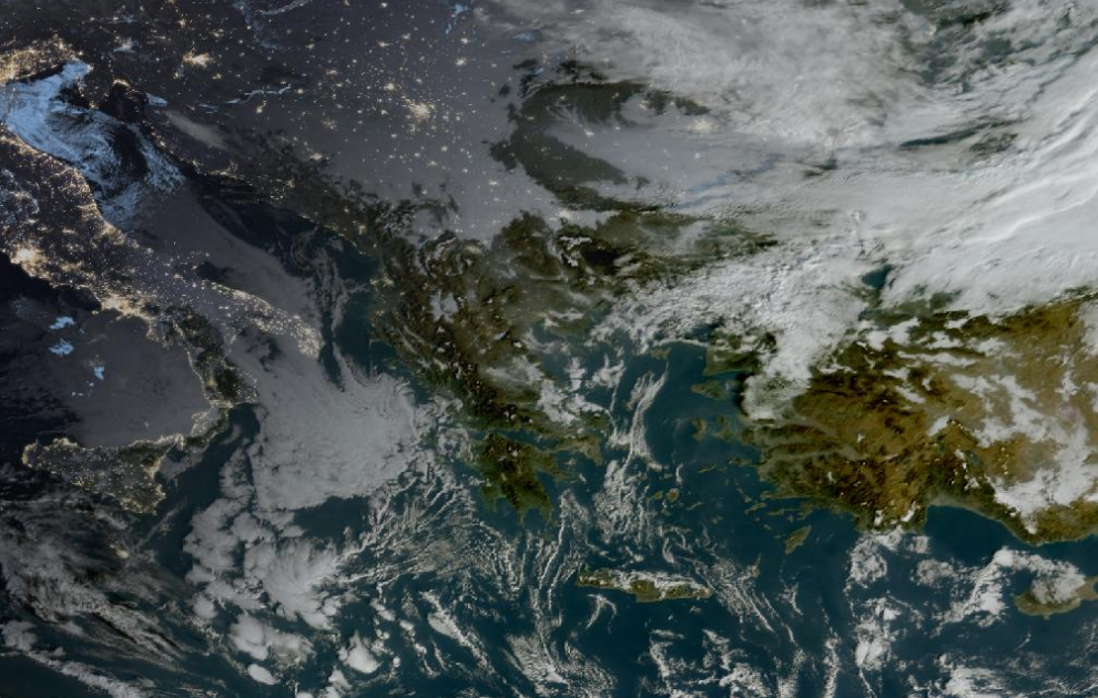 Τελευταία δορυφορική εικόνα νεφοκάλυψης