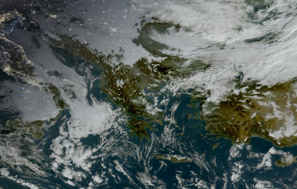 Τελευταία δορυφορική εικόνα νεφοκάλυψης