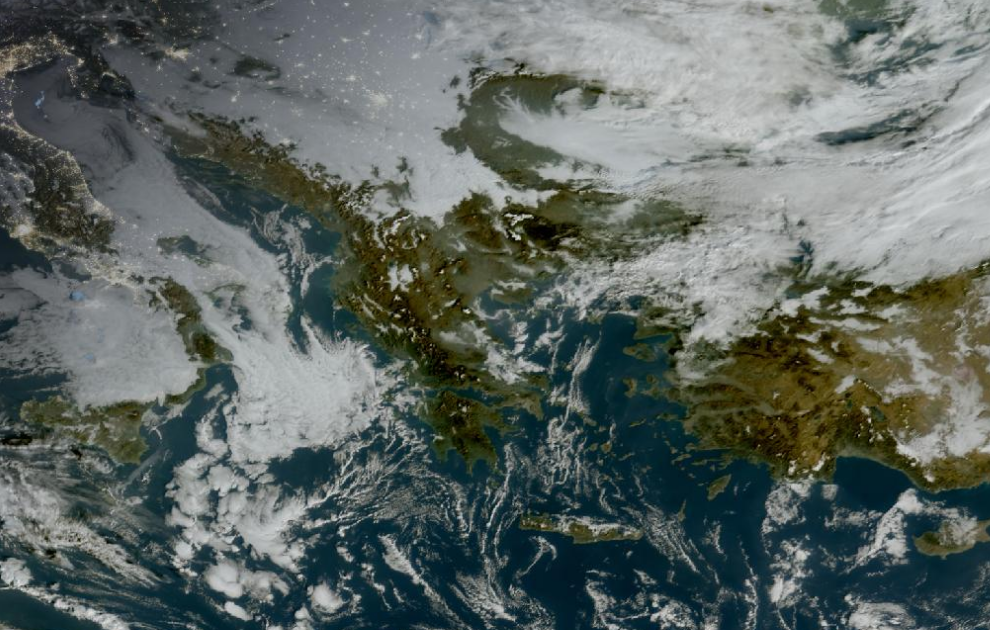 Τελευταία δορυφορική εικόνα νεφοκάλυψης