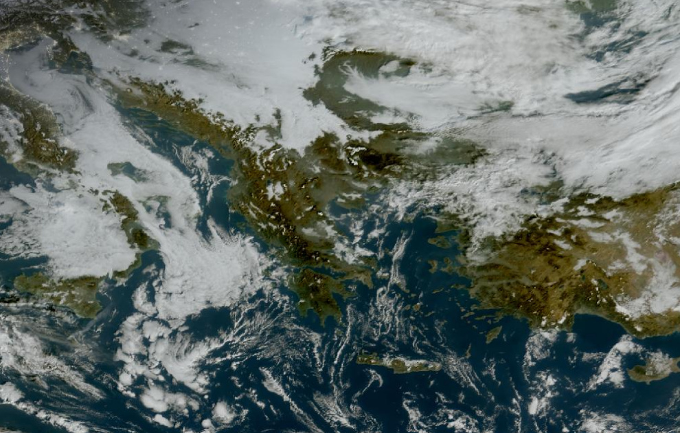 Τελευταία δορυφορική εικόνα νεφοκάλυψης