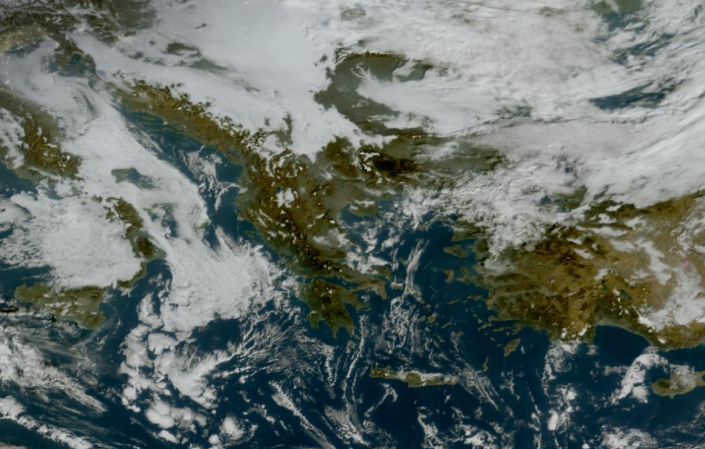 Τελευταία δορυφορική εικόνα νεφοκάλυψης