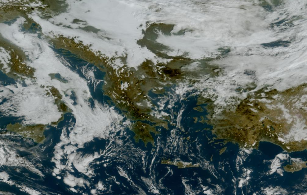 Τελευταία δορυφορική εικόνα νεφοκάλυψης