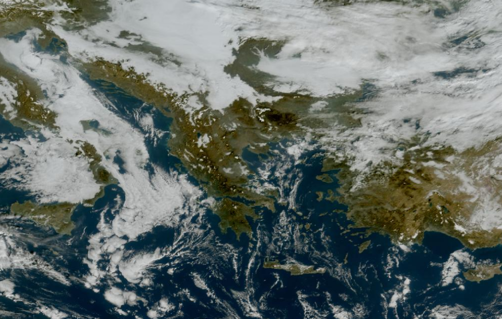 Τελευταία δορυφορική εικόνα νεφοκάλυψης