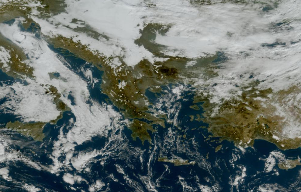 Τελευταία δορυφορική εικόνα νεφοκάλυψης