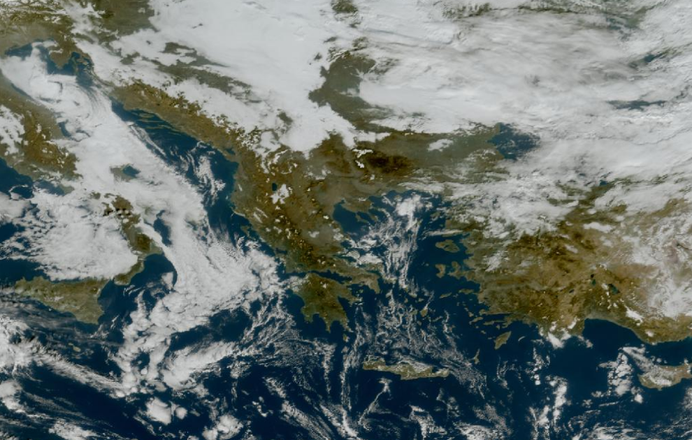 Τελευταία δορυφορική εικόνα νεφοκάλυψης