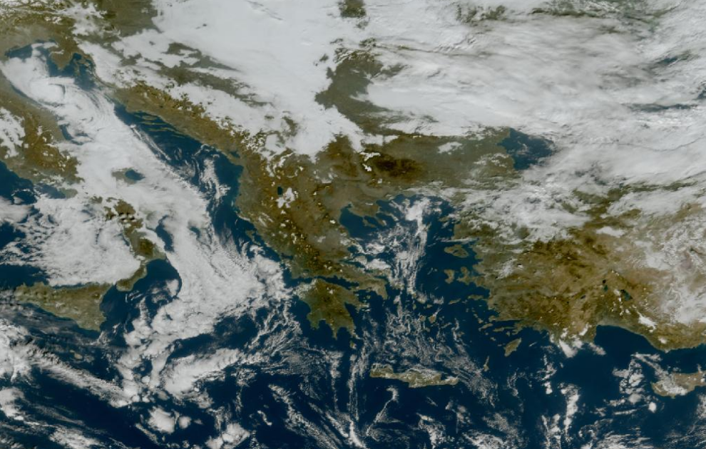 Τελευταία δορυφορική εικόνα νεφοκάλυψης