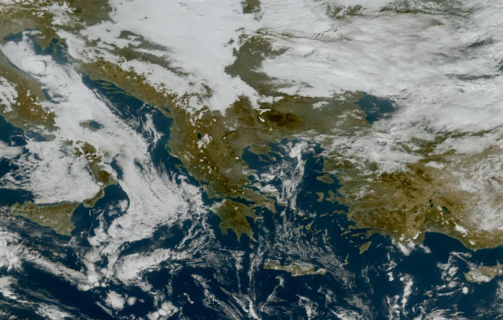 Τελευταία δορυφορική εικόνα νεφοκάλυψης