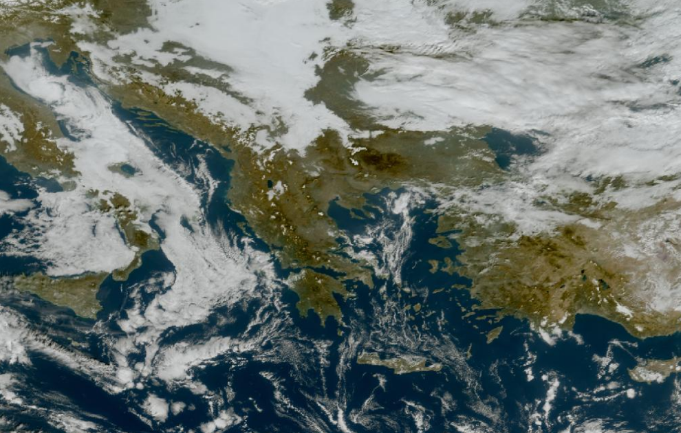 Τελευταία δορυφορική εικόνα νεφοκάλυψης