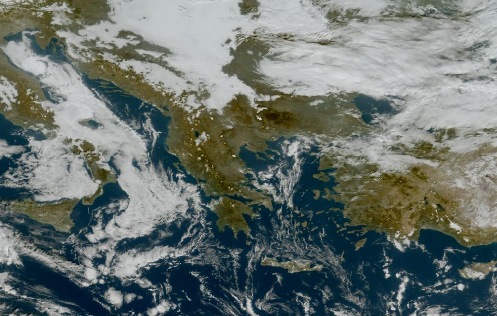 Τελευταία δορυφορική εικόνα νεφοκάλυψης