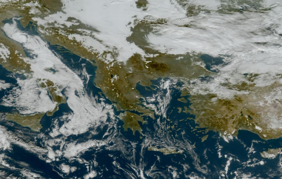 Τελευταία δορυφορική εικόνα νεφοκάλυψης