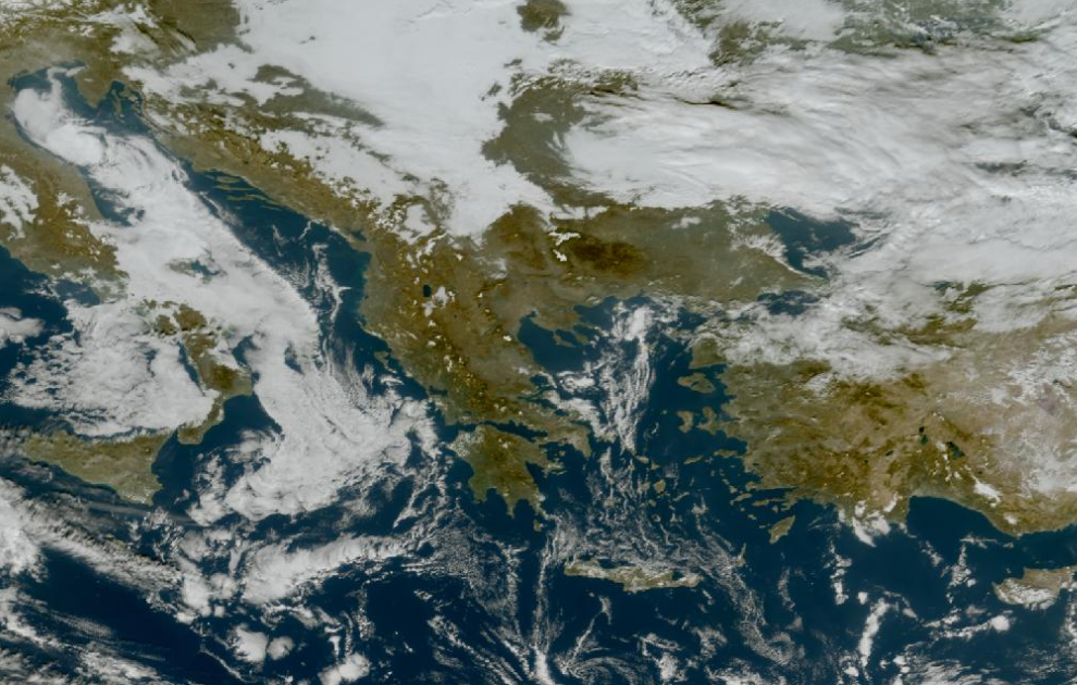 Τελευταία δορυφορική εικόνα νεφοκάλυψης