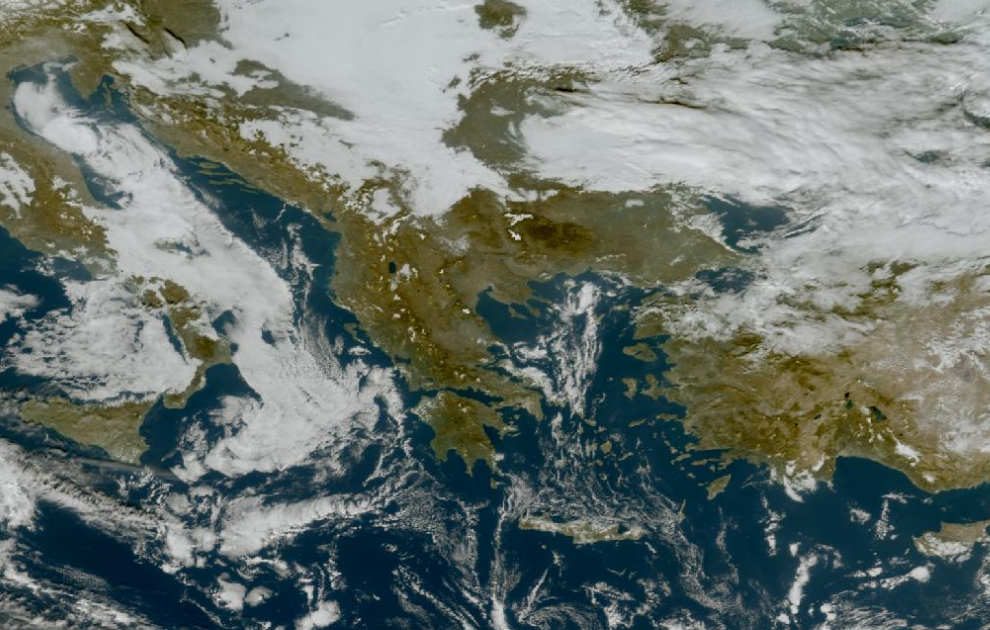 Τελευταία δορυφορική εικόνα νεφοκάλυψης