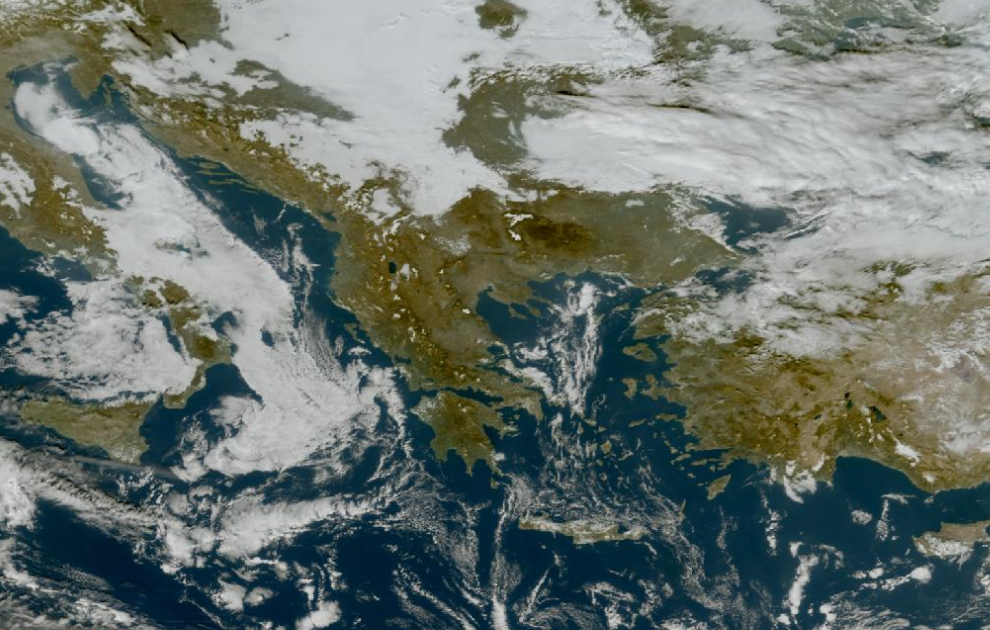 Τελευταία δορυφορική εικόνα νεφοκάλυψης