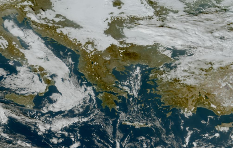 Τελευταία δορυφορική εικόνα νεφοκάλυψης