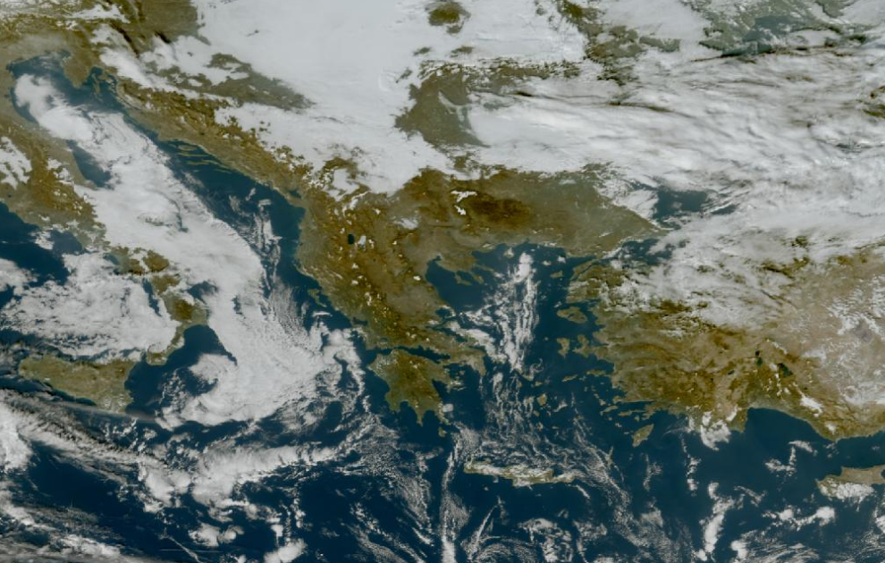 Τελευταία δορυφορική εικόνα νεφοκάλυψης