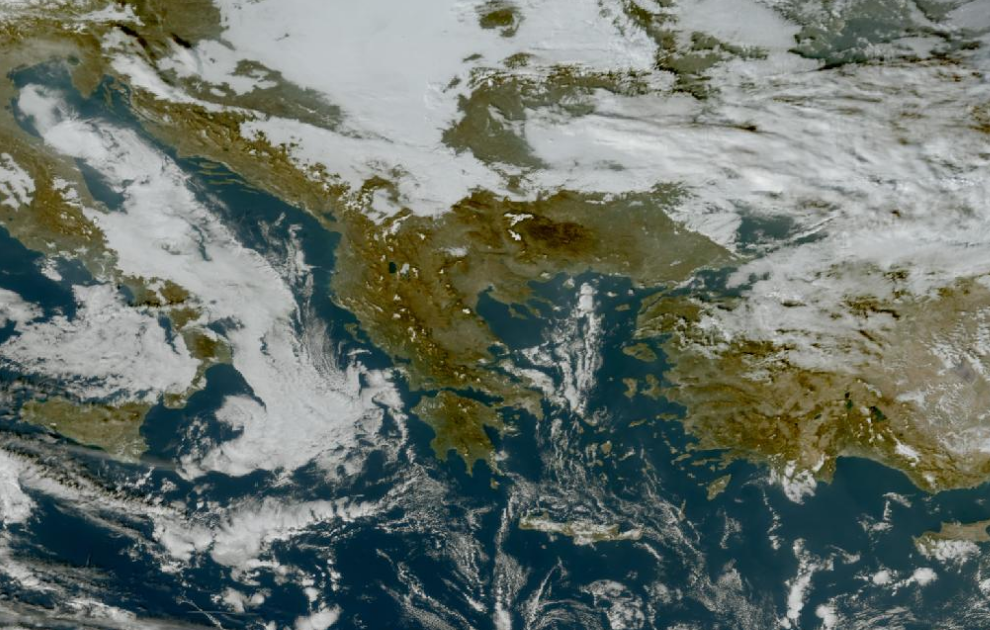 Τελευταία δορυφορική εικόνα νεφοκάλυψης