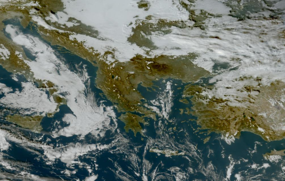 Τελευταία δορυφορική εικόνα νεφοκάλυψης