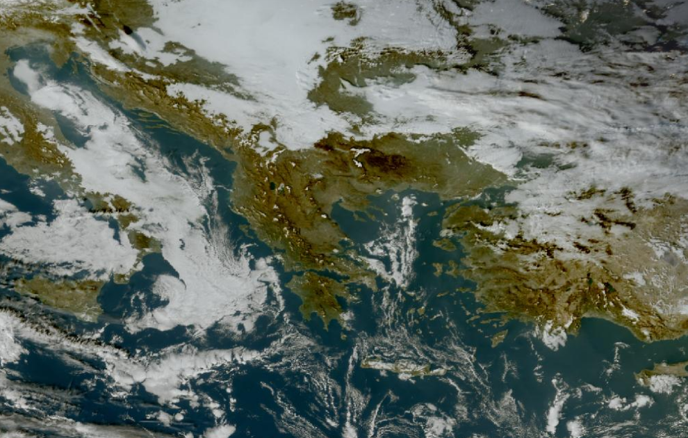 Τελευταία δορυφορική εικόνα νεφοκάλυψης