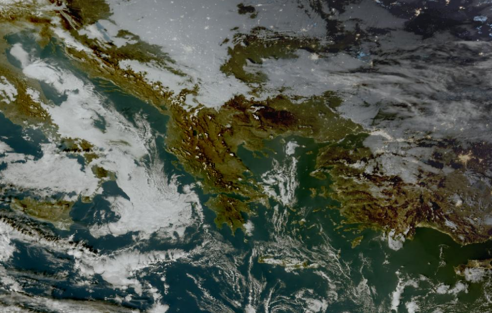 Τελευταία δορυφορική εικόνα νεφοκάλυψης