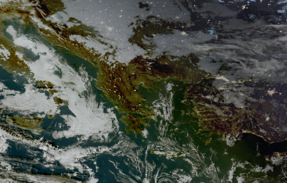 Τελευταία δορυφορική εικόνα νεφοκάλυψης