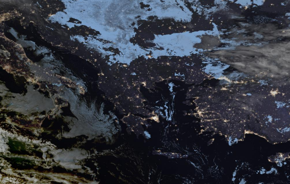 Τελευταία δορυφορική εικόνα νεφοκάλυψης