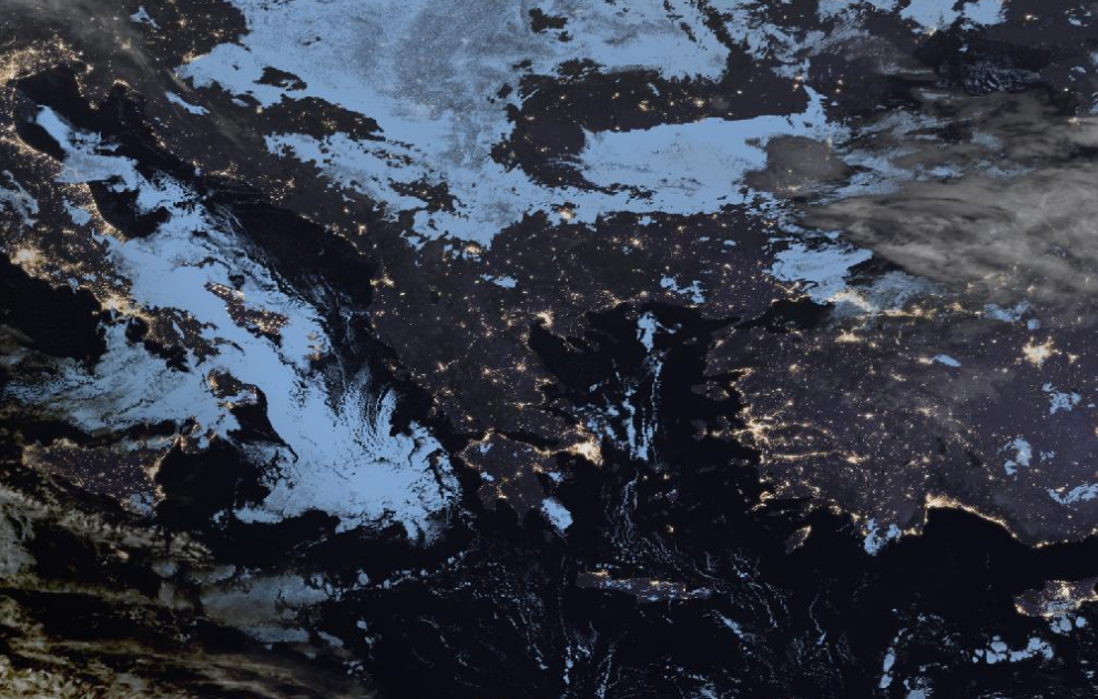 Τελευταία δορυφορική εικόνα νεφοκάλυψης